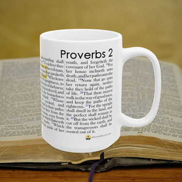 Proverbs 2 Full Text - 15oz Coffee Mug